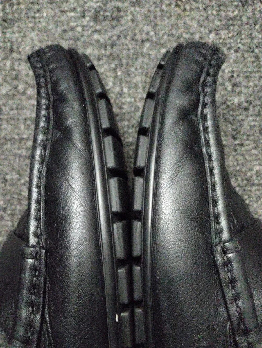 Gucci GG Black Embossed Leather Penny Loafers